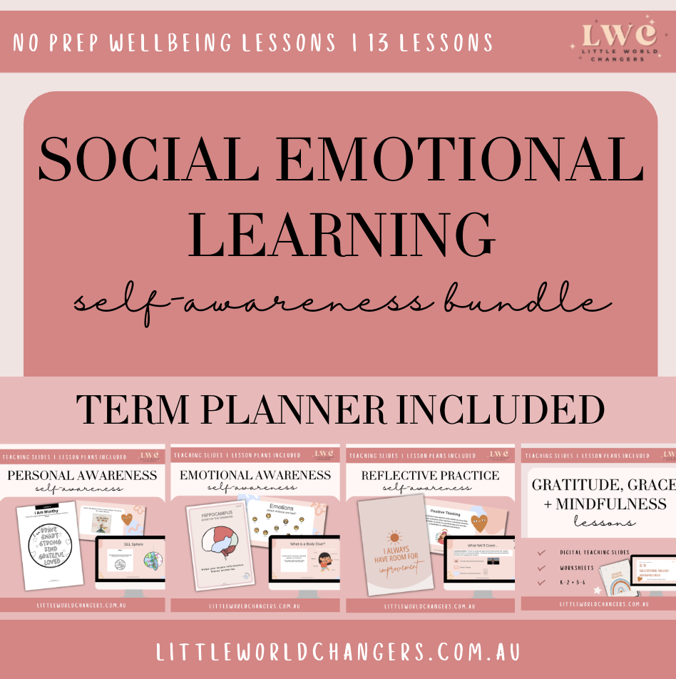Little World Changers self-awareness resource bundle preview.