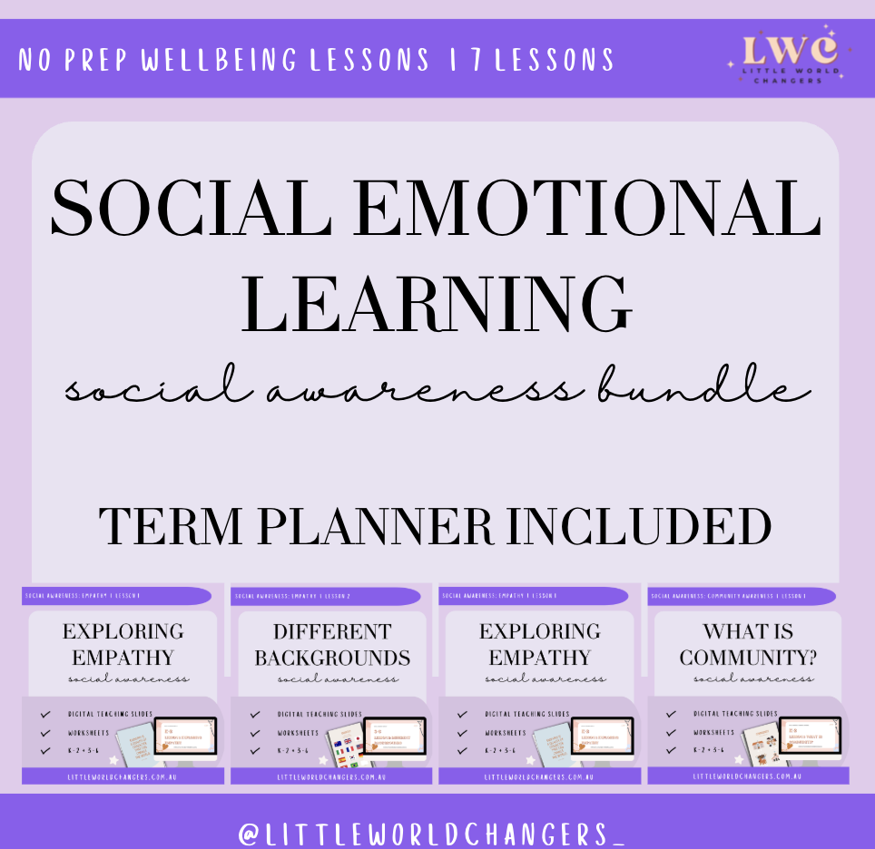 Little World Changers social awareness resource bundle preview.
